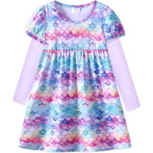 imageVIKITA Winter Girls Dresses Toddler Girl Clothes Long Sleeve School Outfits for Kids 212 YearsBlh5819