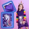imageVIKITA Girls Dresses Pink Winter Clothes Sparkling Long Sleeve Hoodie for Little Kids 212 Years Valentines Day GiftsBluey Purple
