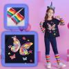 imageVIKITA girls clothes toddler outfits  little kids shirts ampamp leggings winter fashion clothing sets cute birthday giftsRainbow Blue