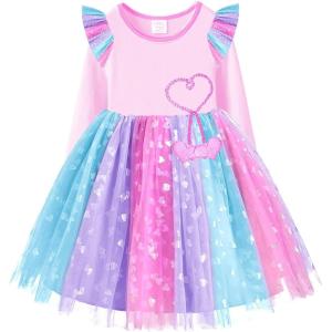 imageVIKITA Girls Dresses Winter Party Tutu Dress for 212 Years KidsPinky Blue