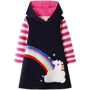 imageVIKITA Long Sleeve Girls Dresses for Winter Toddler Clothes Party Casual Dresses for Little Girls 312 YearsSmk7120