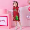 imageVIKITA Girls Hooded Dress Christmas Winter Long Sleeve Cotton Casual Hood DressLH4307 5T