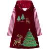 imageVIKITA Girls Hooded Dress Christmas Winter Long Sleeve Cotton Casual Hood DressLH4307 8T