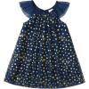 imageVIKITA Toddler Kid Girls Summer Casual Sequin Short Sleeve Blue Dress SH4410 4T