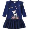 imageVIKITA Winter Girls Casual Dresses Cotton Clothes for Toddler Long Sleeve Girls Outfits for Little GirlsLH4300 8T