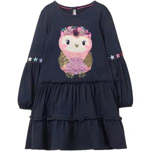 imageVIKITA Girls Casual Dresses Winter Clothes Long Sleeve Girls Outfits Cotton Casual Dresses for Little Girls LH4301 5T