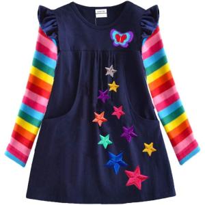 imageVIKITA Kid Girl Embroidery Dress Long Sleeve LH5808 6T