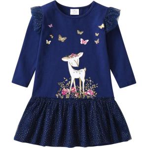 imageVIKITA Winter Girls Casual Dresses Cotton Clothes for Toddler Long Sleeve Girls Outfits for Little GirlsLH4300 8T