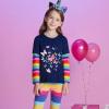 imageVIKITA Girls Long Sleeve TShirts Winter Tops for Kids 312 Years Cotton Casual Print ShirtsBlue