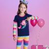 imageVIKITA Girls Long Sleeve TShirts Winter Tops for Kids 312 Years Cotton Casual Print ShirtsBlue Pink