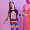 imageVIKITA Girls Long Sleeve TShirts Winter Tops for Kids 312 Years Cotton Casual Print ShirtsPurple