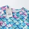imageVIKITA Girls Rainbow Mermaid Tutu Dress Long Sleeve Sparkling Scales Party Tulle Princess Dresses for 310 YearsBlue Green