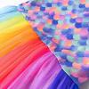 imageVIKITA Girls Rainbow Mermaid Tutu Dress Long Sleeve Sparkling Scales Party Tulle Princess Dresses for 310 YearsRainbow