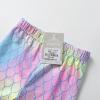 imageVIKITA Girls Soft Stretchy Leggings Sparkly Active Workout Pants for Toddler Kids Colorful Pattern Ages 212Pastel Green