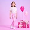 imageVIKITA Girls Soft Stretchy Leggings Sparkly Active Workout Pants for Toddler Kids Colorful Pattern Ages 212Pink
