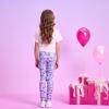 imageVIKITA Girls Soft Stretchy Leggings Sparkly Active Workout Pants for Toddler Kids Colorful Pattern Ages 212Violet