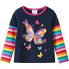 imageVIKITA Girls Long Sleeve Tees Layered Tulle Cotton Crewneck Sweatshirt Happy Horse Embroidery for Little Kids Fall WinterBluel7112