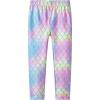 imageVIKITA Girls Soft Stretchy Leggings Sparkly Active Workout Pants for Toddler Kids Colorful Pattern Ages 212Pastel Green
