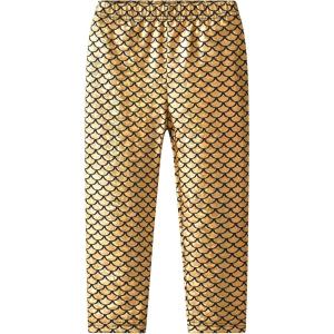 imageVIKITA Girls Soft Stretchy Leggings Sparkly Active Workout Pants for Toddler Kids Colorful Pattern Ages 212Gold
