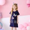 imageVIKITA Girls Casual Dresses Summer Girls Clothes Short Sleeve Toddler Cotton DressesSH4779 45Y