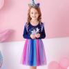 imageVIKITA Girls Dresses Winter Long Sleeve Party Birthday Tulle Dresses for 312 YearsBlue
