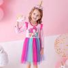 imageVIKITA Girls Dresses Winter Long Sleeve Party Birthday Tulle Dresses for 312 YearsPink