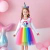imageVIKITA Girls Dresses Winter Long Sleeve Party Birthday Tulle Dresses for 312 YearsWhite