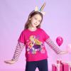 imageVIKITA Girls Long Sleeve TShirts Winter Tops for Kids 312 Years Cotton Casual Print ShirtsRose Red