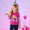 imageVIKITA Girls Long Sleeve TShirts Winter Tops for Kids 312 Years Cotton Casual Print ShirtsRose Red