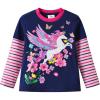 imageVIKITA Girls Long Sleeve TShirts Winter Tops for Kids 312 Years Cotton Casual Print ShirtsBlue Purple