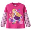 imageVIKITA Girls Long Sleeve TShirts Winter Tops for Kids 312 Years Cotton Casual Print ShirtsRose Red