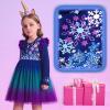 imageVIKITA Girls Dresses Winter Party Tutu Dress for 212 Years KidsGreen Blue