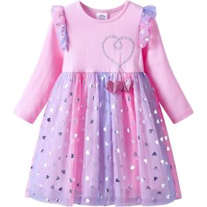 imageVIKITA Girls Dresses Winter Party Tutu Dress for 212 Years KidsPinky Blue