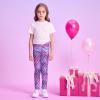 imageVIKITA Girls Stretch Leggings Shiny Scales Printed Tight Pants Fancy Colored for Birthday Party Halloween 212 YearsNew Purple Mermaidf5308