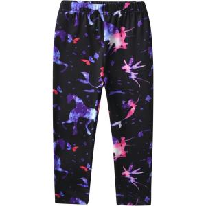 imageVIKITA Girls Stretch Leggings Shiny Scales Printed Tight Pants Fancy Colored for Birthday Party Halloween 212 YearsBlack Mermaidf5317