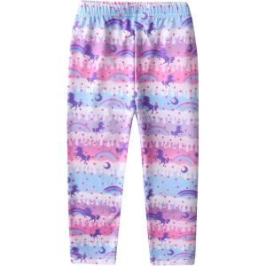 imageVIKITA Girls Stretch Leggings Shiny Scales Printed Tight Pants Fancy Colored for Birthday Party Halloween 212 YearsMulticolored Rainbowf5315