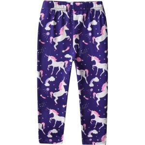 imageVIKITA Girls Stretch Leggings Shiny Scales Printed Tight Pants Fancy Colored for Birthday Party Halloween 212 YearsNavy Rainbowf5316