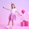 imageVIKITA Girls Layered Tutu Skirt Party Tulle Skirts Princess Dress Birthday OutfitPinksk282