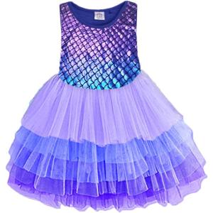imageVIKITA Toddler Girls Dresses Summer Sleeveless Polyester Tutu Dresses for Girls 312 YearsAsh4599