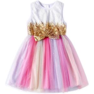 imageVIKITA Toddler Girls Dresses Summer Sleeveless Polyester Tutu Dresses for Girls 312 YearsAsh4868