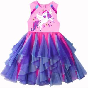 imageVIKITA Toddler Girls Dresses Summer Sleeveless Polyester Tutu Dresses for Girls 312 YearsAsh4876
