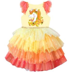 imageVIKITA Toddler Girls Dresses Summer Sleeveless Polyester Tutu Dresses for Girls 312 YearsAsh4877