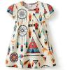 image:imageVIKITA Summer Girls Dresses Short Sleeve Casual Toddler Girl Clothes Schoold Outfits for KidsBeige