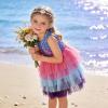 image:imageVIKITA Girls Sleeveless Princess Tutu Dress for Summer Parties amp Special Occasions for Kids 312 YearsBlue Pink