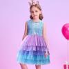 image:imageVIKITA Girls Sleeveless Princess Tutu Dress for Summer Parties amp Special Occasions for Kids 312 YearsDeep Blue