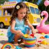 image:imageVIKITA Girls Sleeveless Princess Tutu Dress for Summer Parties amp Special Occasions for Kids 312 YearsLight Blue