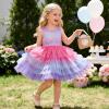 image:imageVIKITA Girls Sleeveless Princess Tutu Dress for Summer Parties amp Special Occasions for Kids 312 YearsPink