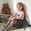 image:imageVIKITA Girls Summer Sleeveless Princess Tutu Dress for Birthday Party Wedding Flower Girl amp Celebrations Kids 310 YearsGray