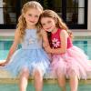 image:imageVIKITA Girls Summer Sleeveless Princess Tutu Dress for Birthday Party Wedding Flower Girl amp Celebrations Kids 310 YearsLight Blue
