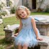 image:imageVIKITA Girls Summer Sleeveless Princess Tutu Dress for Birthday Party Wedding Flower Girl amp Celebrations Kids 310 YearsLight Blue